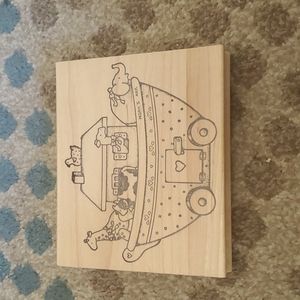 5/$15 Noah's ark rubber stamp